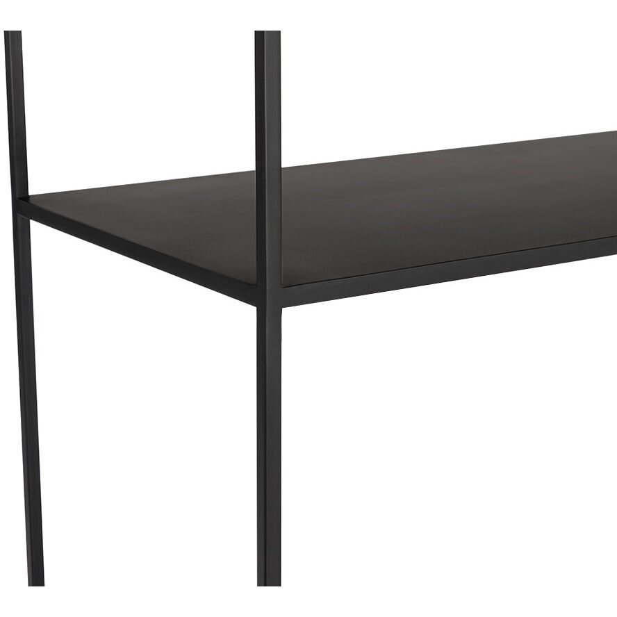 Parsons Clear / Matte Black Bookcase